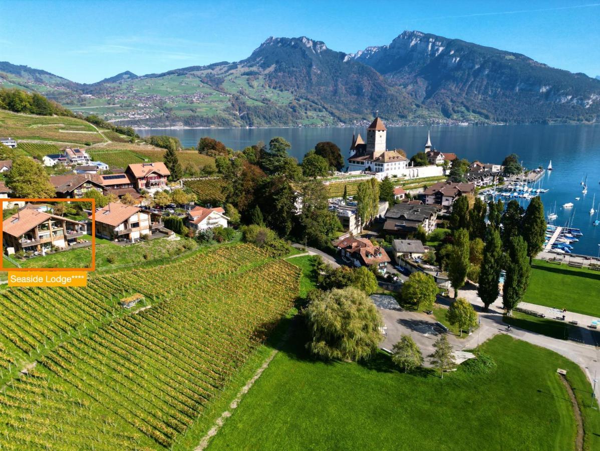Seaside-Lodge, Top Apartment Spiez Bagian luar foto