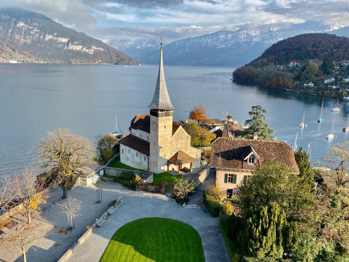 Seaside-Lodge, Top Apartment Spiez Bagian luar foto