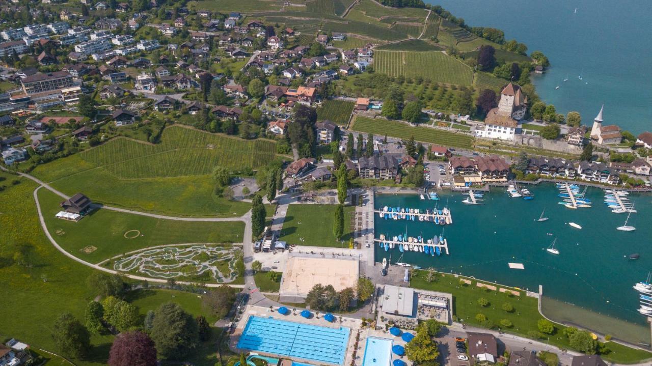 Seaside-Lodge, Top Apartment Spiez Bagian luar foto