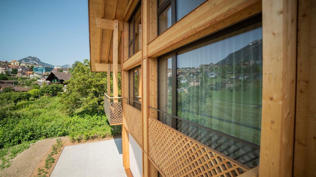 Seaside-Lodge, Top Apartment Spiez Bagian luar foto